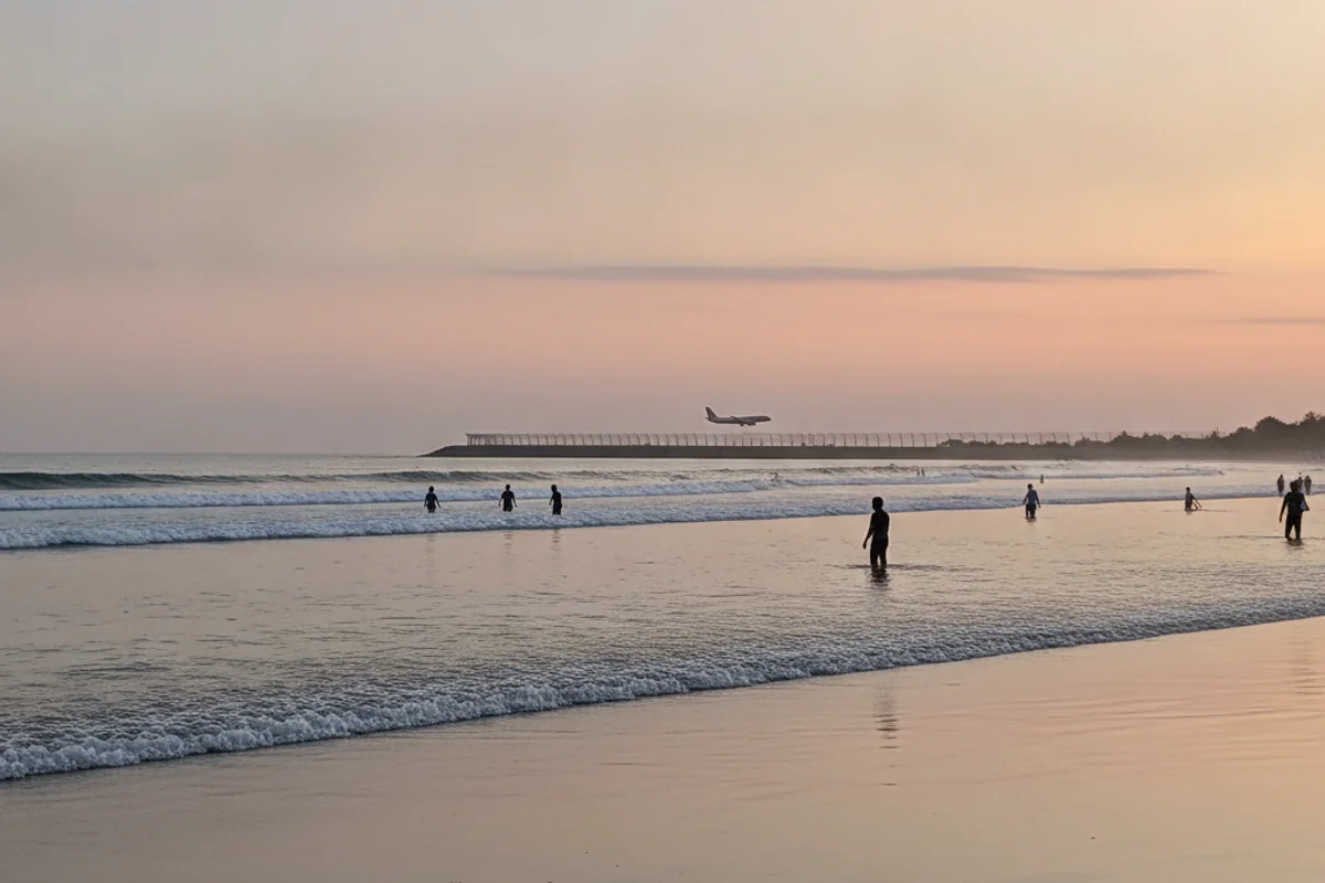 The wave break at Tuban, Bali